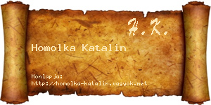 Homolka Katalin névjegykártya